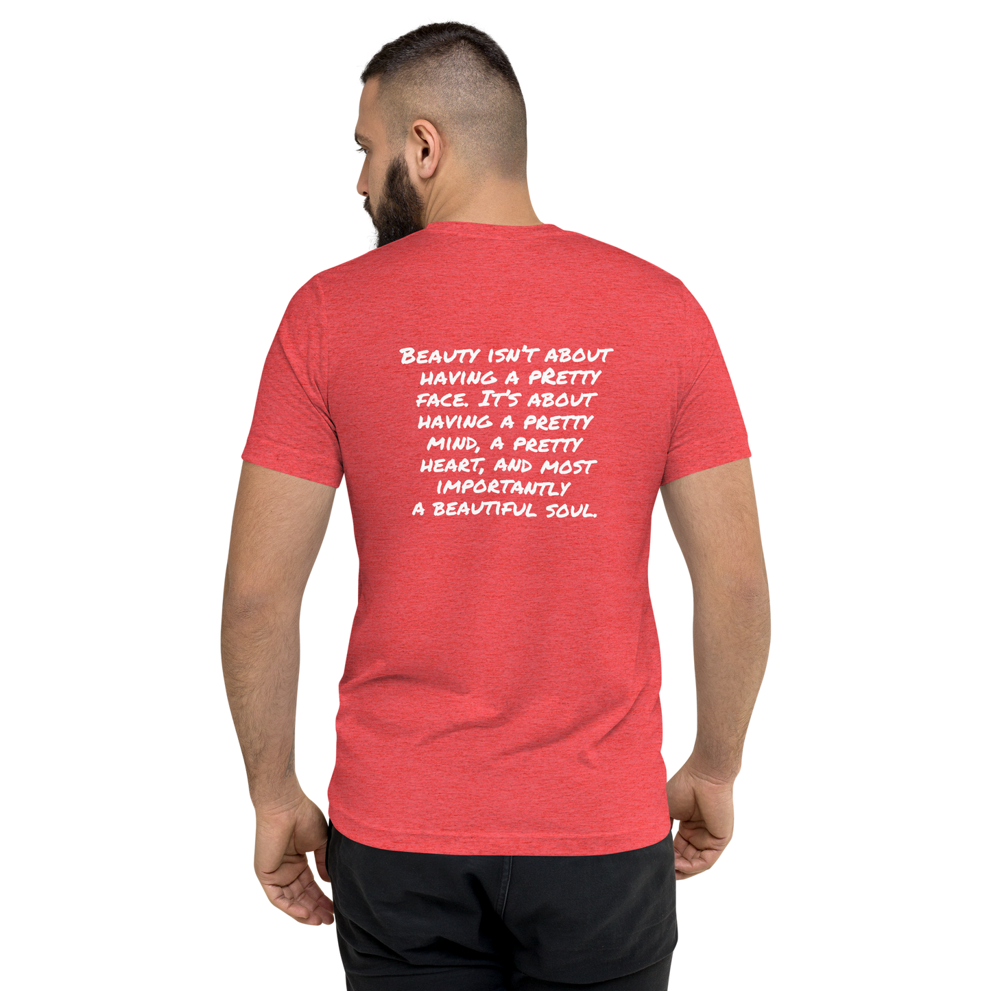 Red Triblend Back